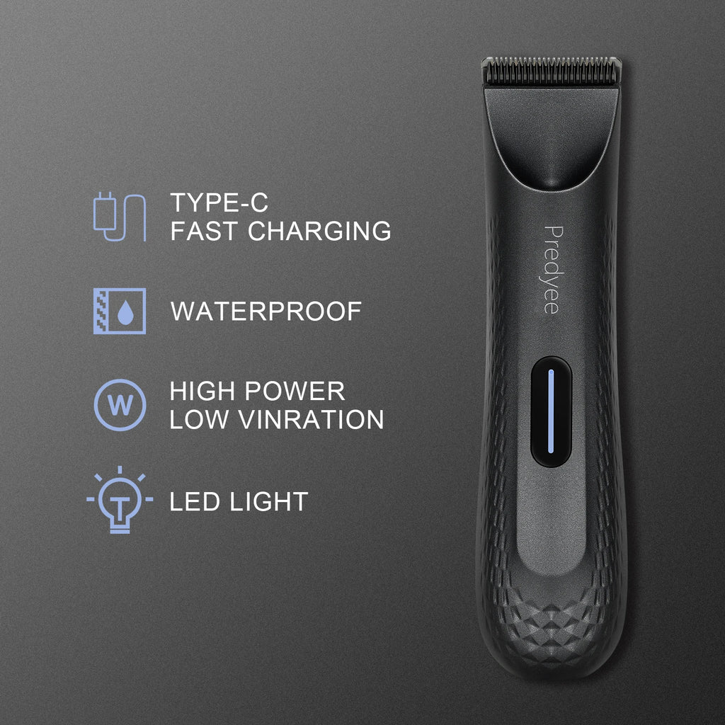 Recortadora corporal con carga USB-C y luz LED