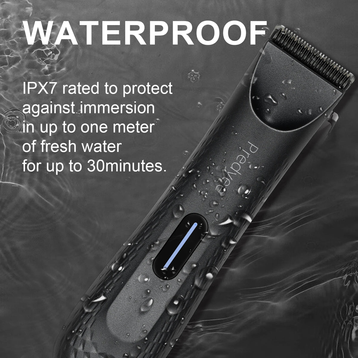 Recortadora corporal resistente al agua IPX7